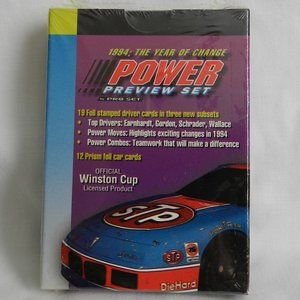 1994 PRO SET POWER NASCAR PREVIEW FACTORY SEALED TRADING CARD SET - 31 CARDS  B